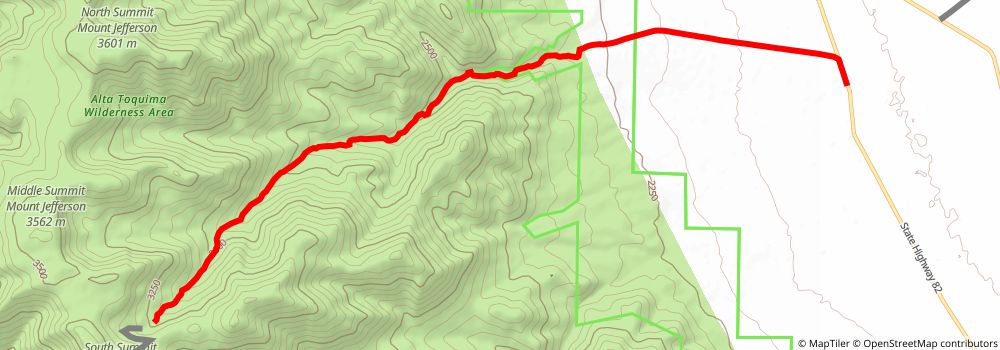 American Discovery Trail South Route stage 350 Map
