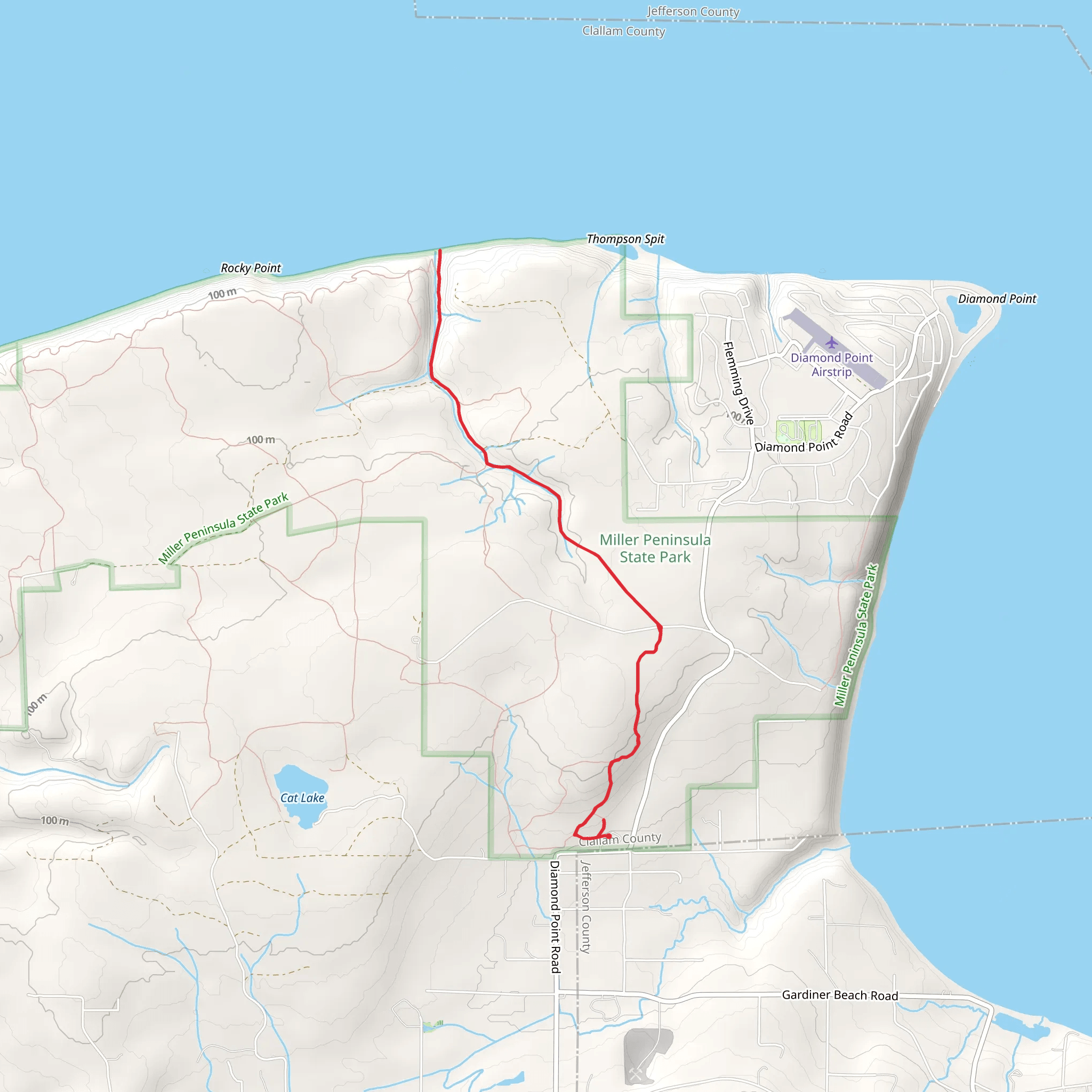 Trailhead and East Diamond Point Trail mobile static map