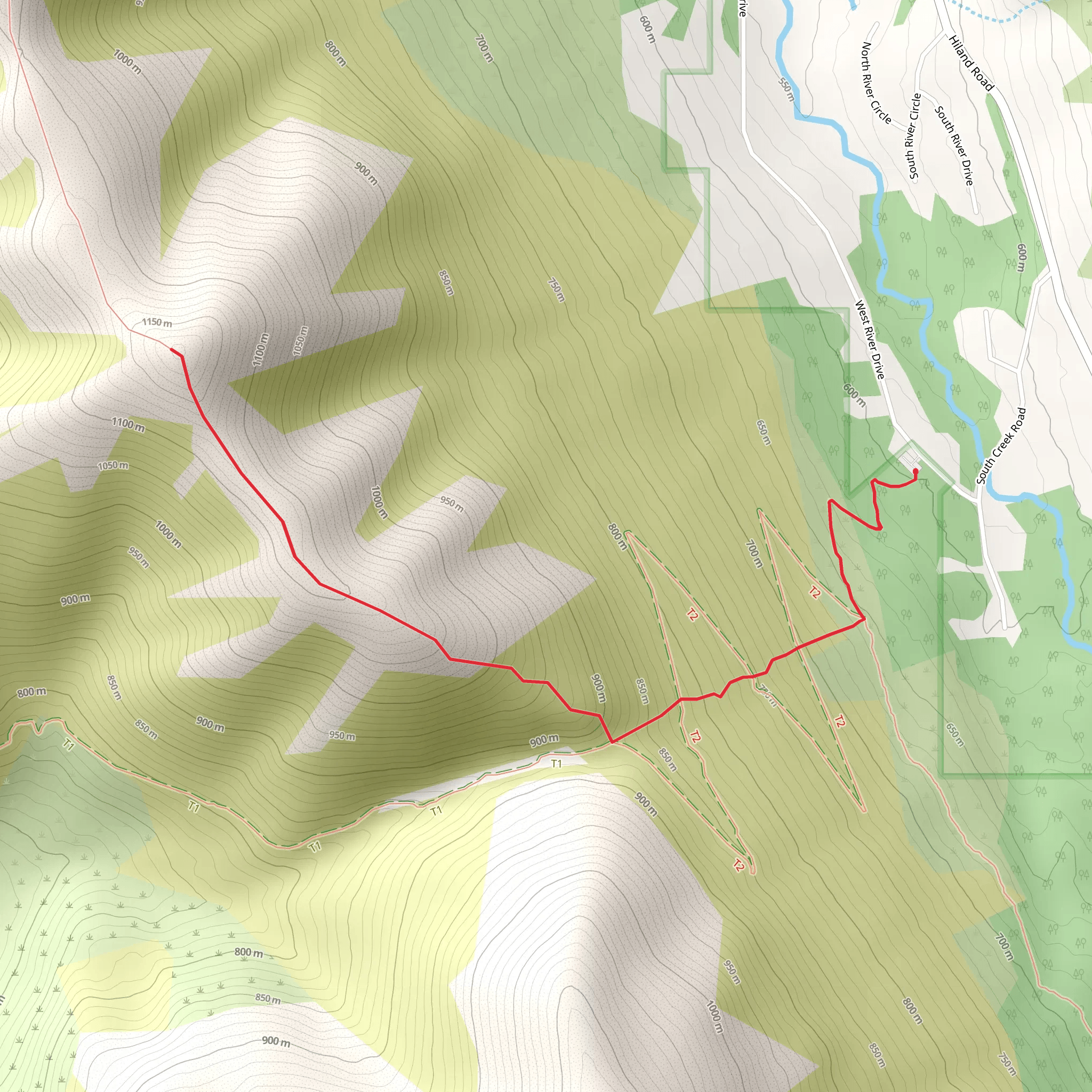 Rendezvous Ridge Trail mobile static map