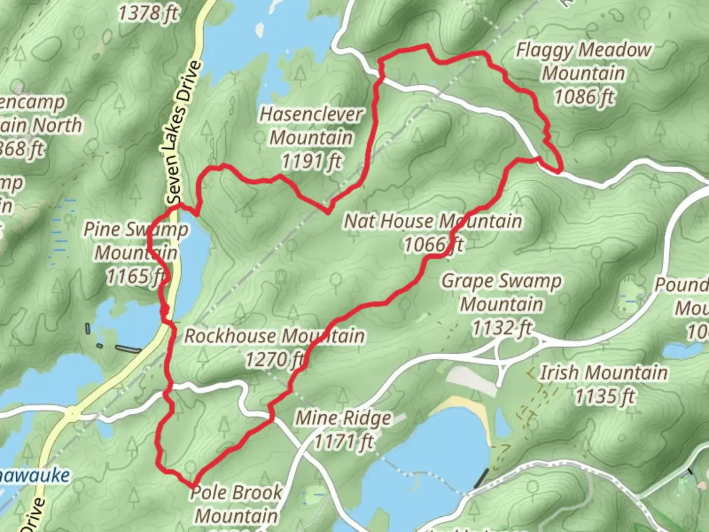 An image depicting the trail Lake Askoti Loop and Beech Trail and its surrounding area.