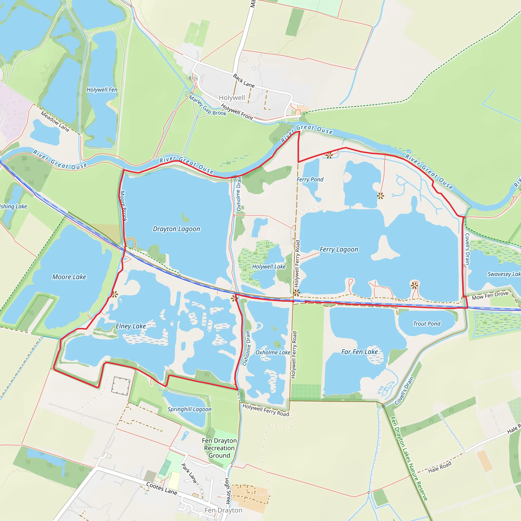 Fen Drayton Nature Reserve Walk mobile static map