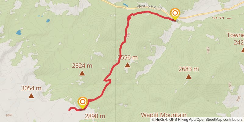 Ingles Creek Trail and Silver Run Plateau Loop Trail stage 2 Map