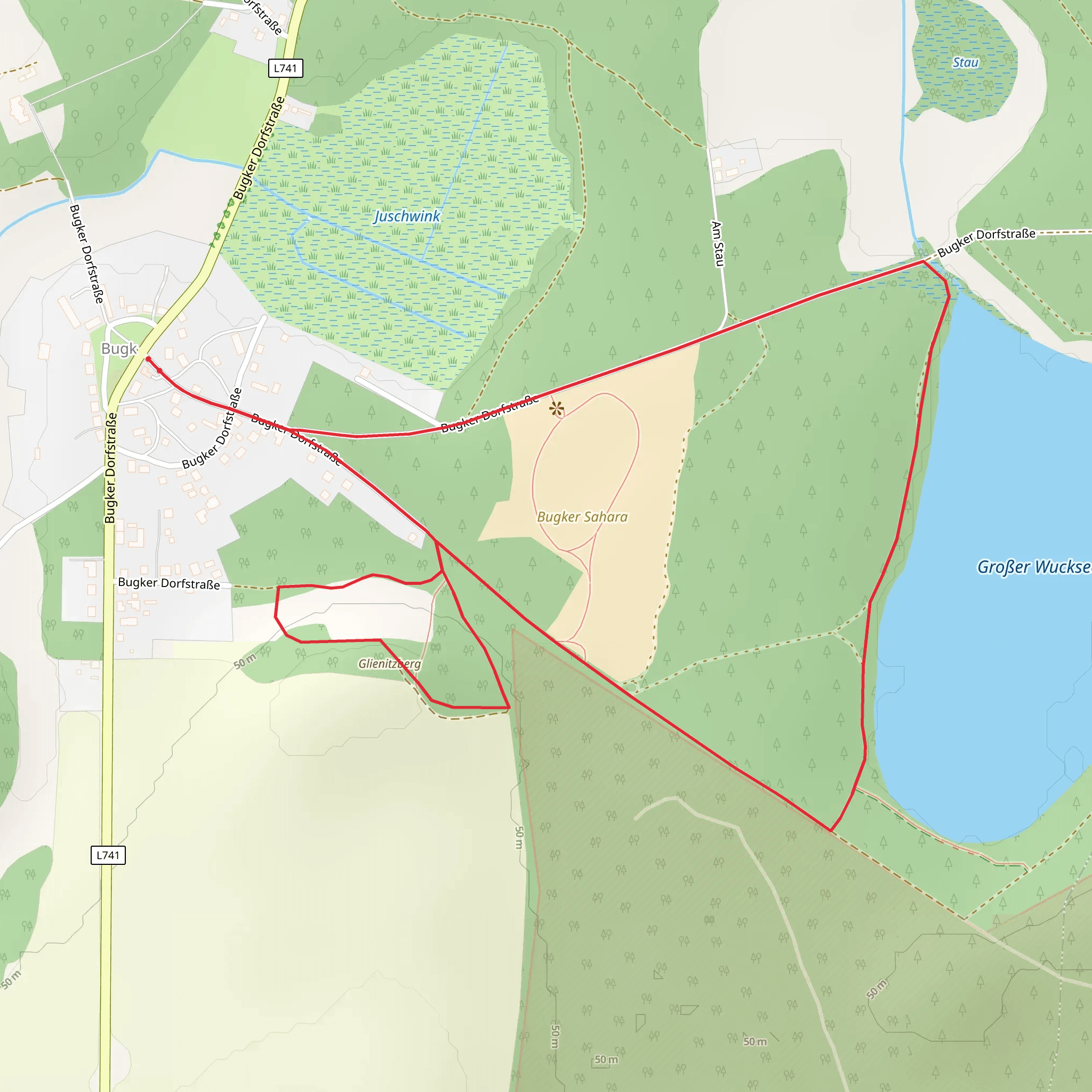 Glienitzberg and Großer Wucksee Loop mobile static map