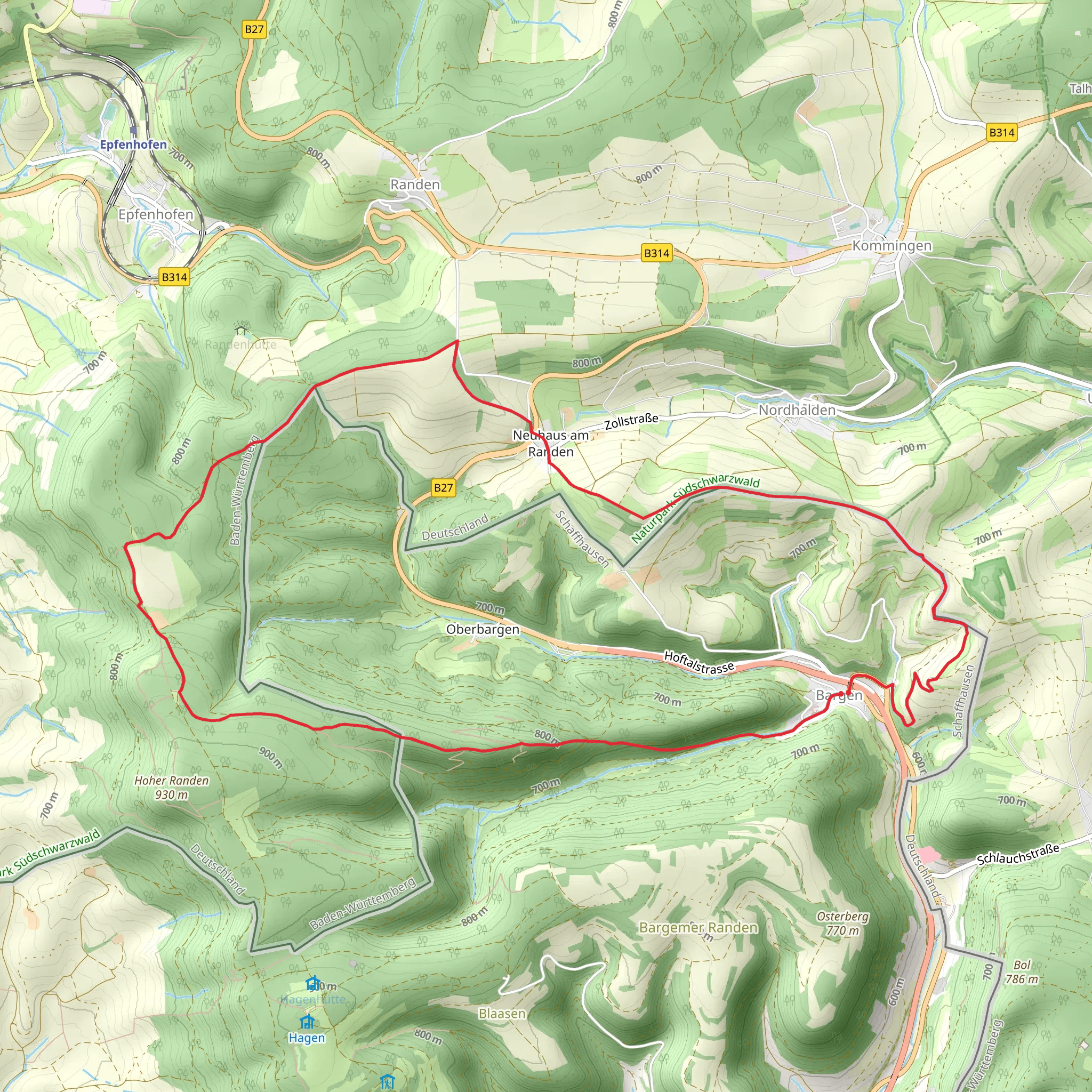 Nordspitze Panoramaweg mobile static map