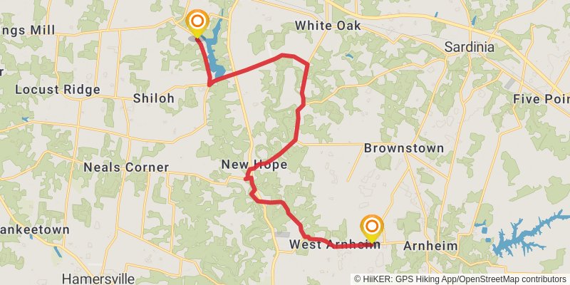 American Discovery Trail North Route stage 80 Map