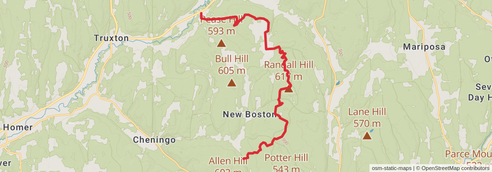American Perimeter Trail - New York to Maine stage 16 Map