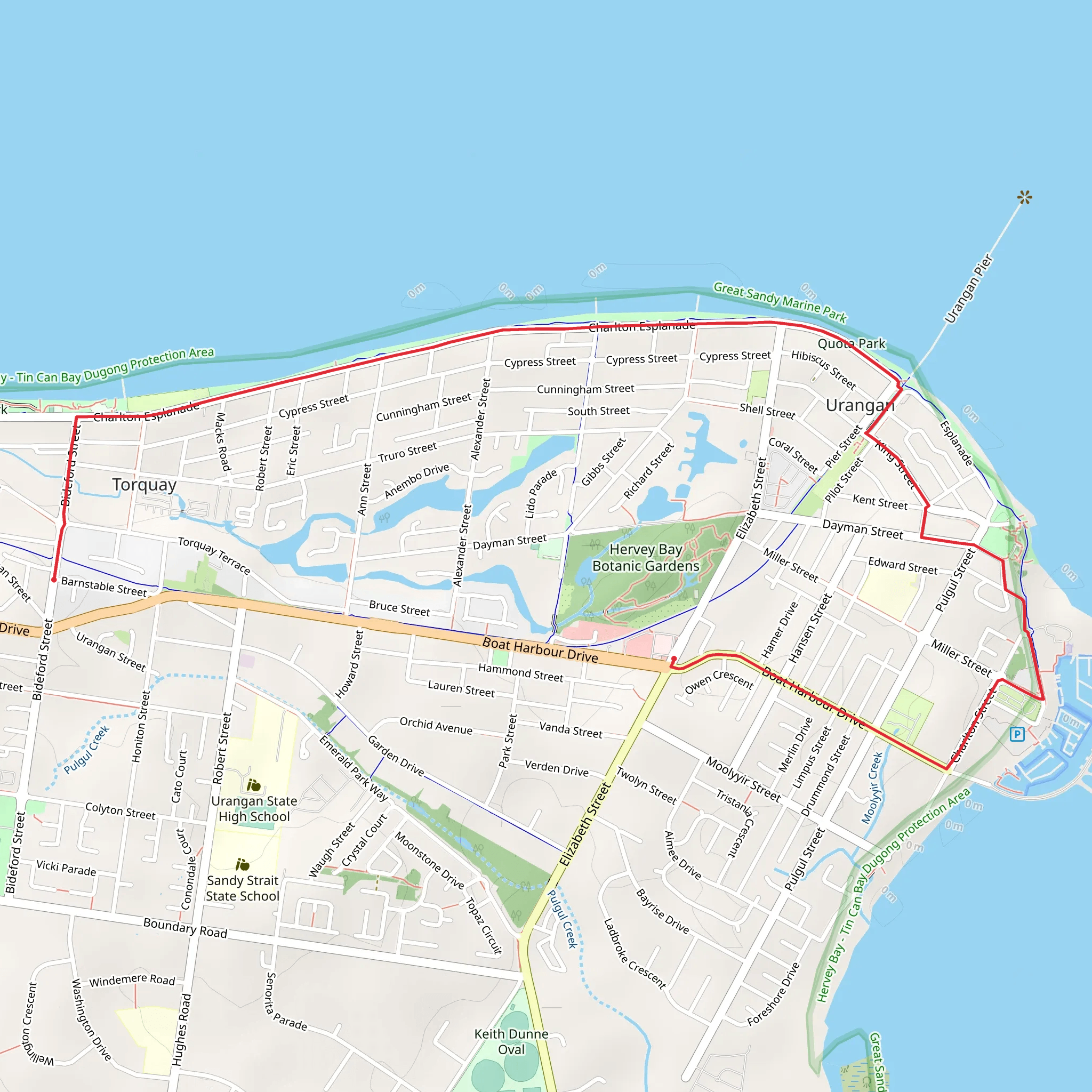 Urangan Walk mobile static map