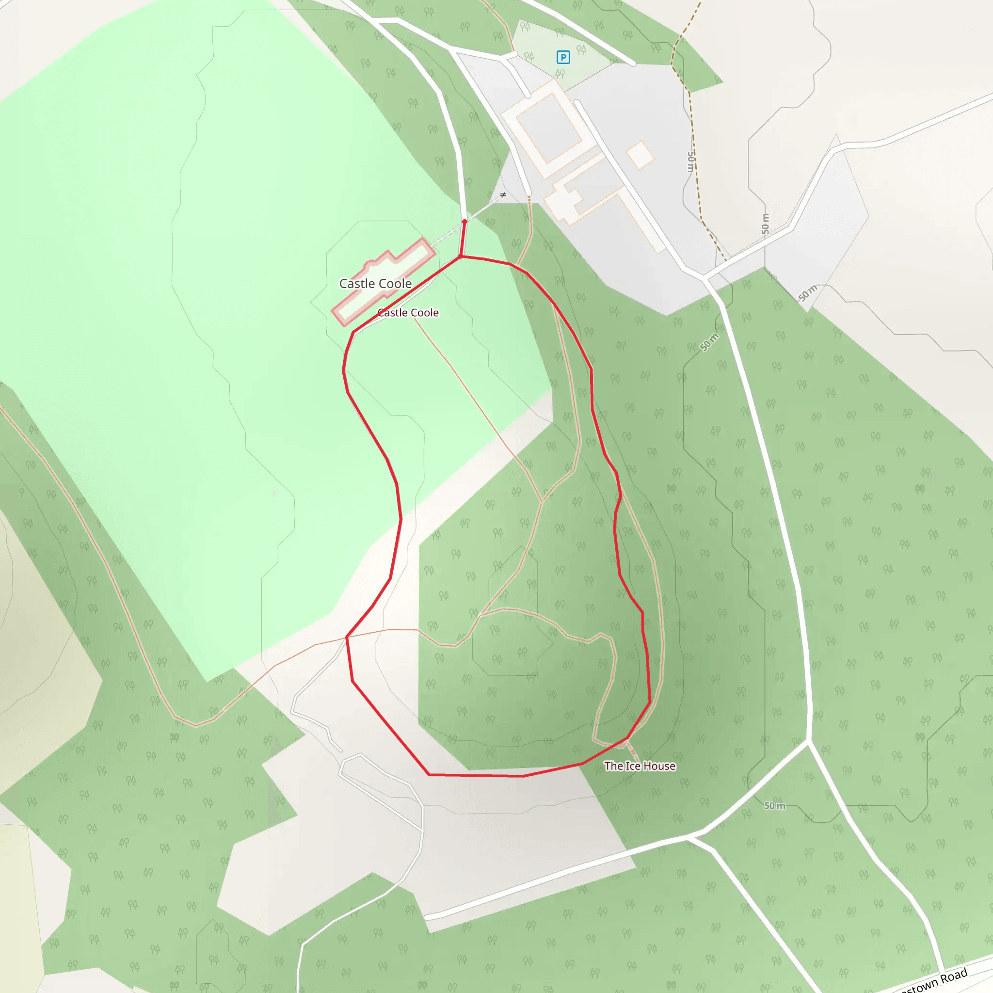Castle Coole – Beech Trail mobile static map