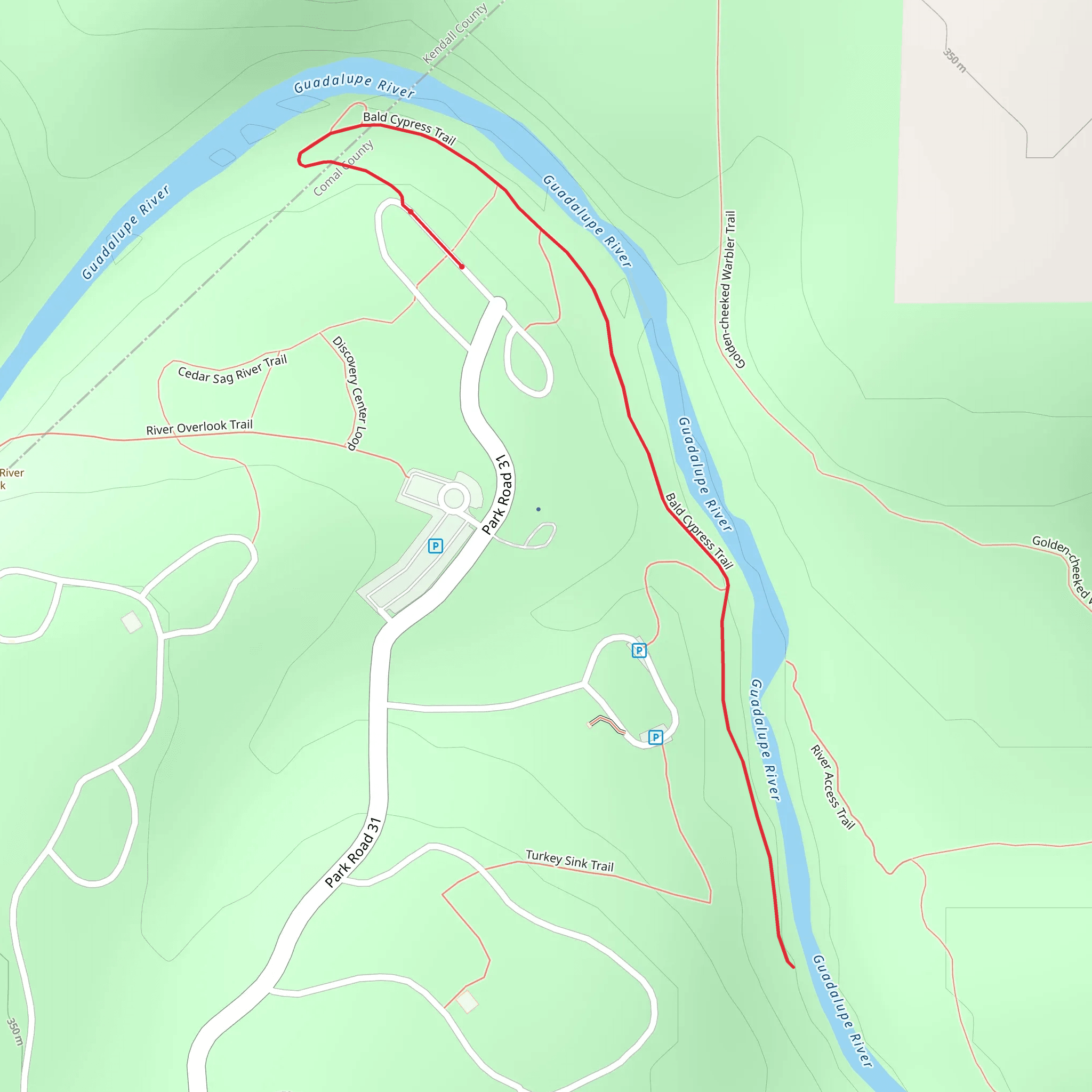 Guadalupe River mobile static map