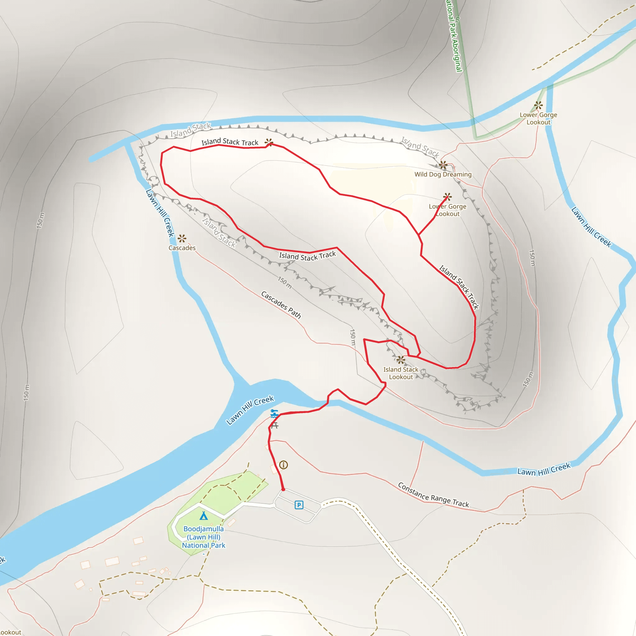 Island Stack Track mobile static map
