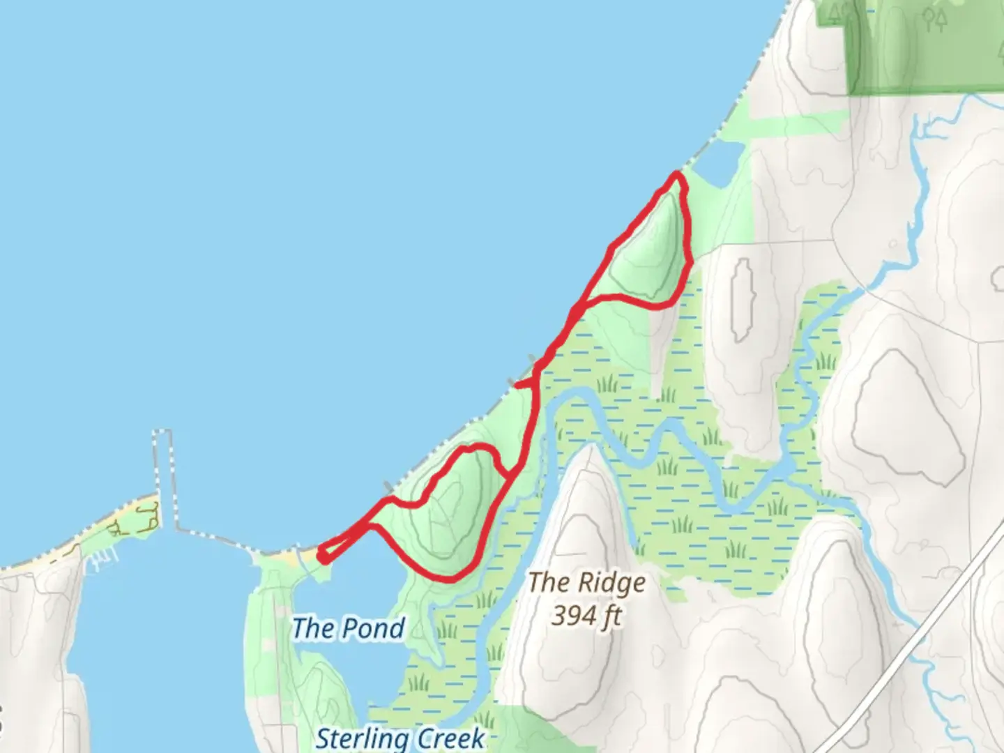 An image depicting the trail Fairhaven Beach State Park Loop and its surrounding area.