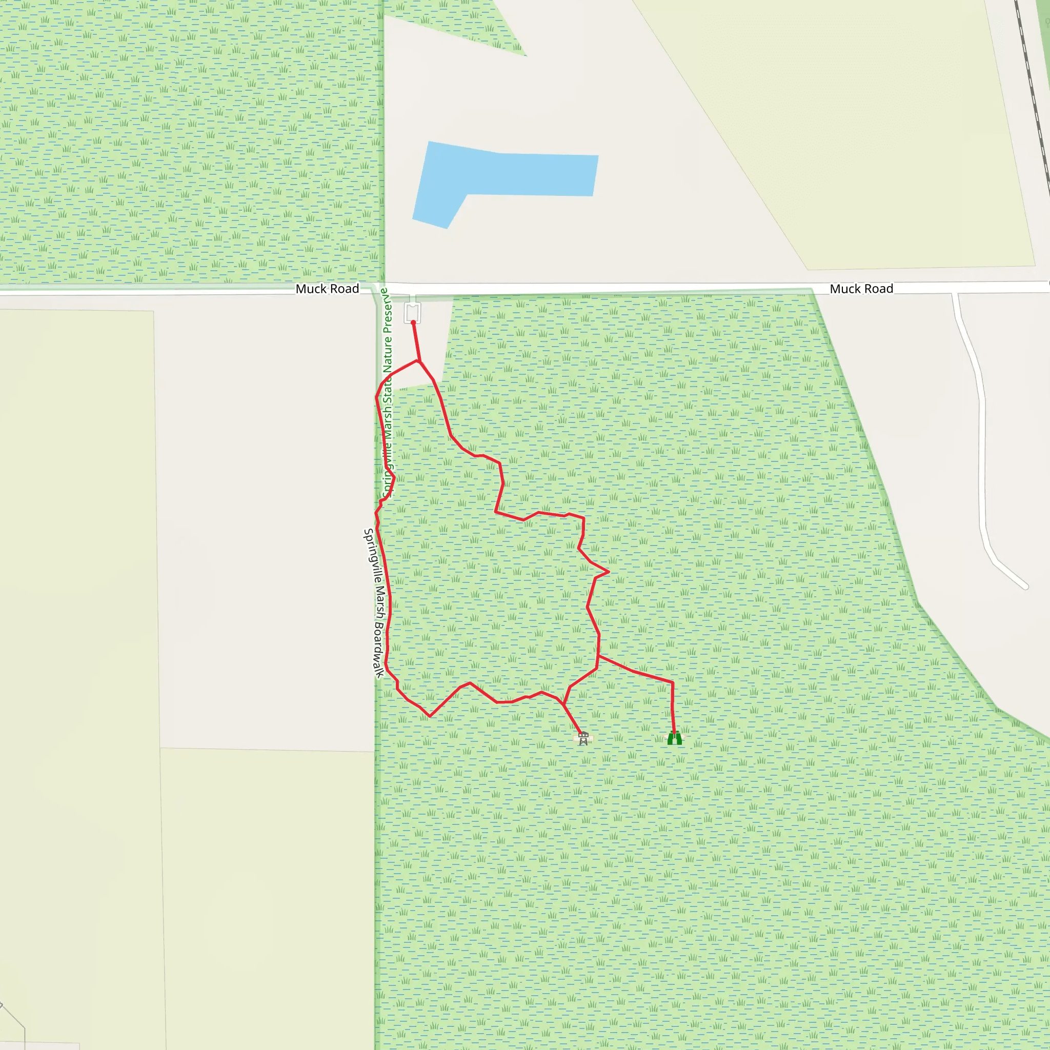Springville Marsh Boardwalk Loop mobile static map