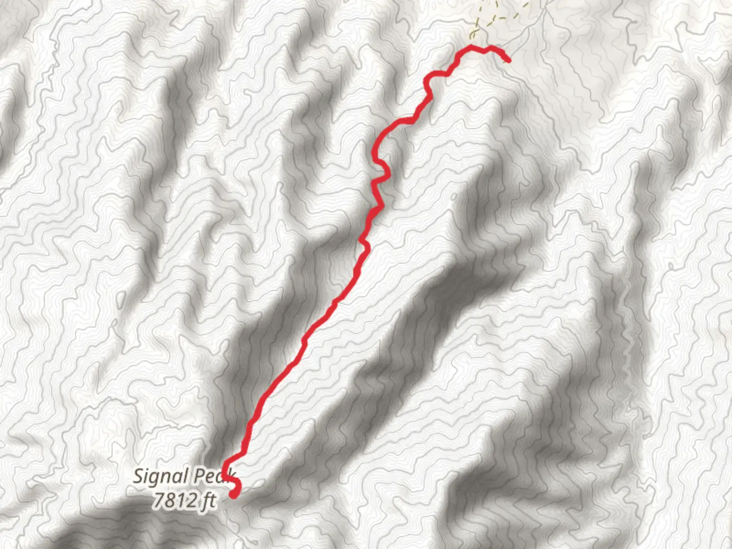 An image depicting the trail Icehouse Canyon Trail from SIgnal Peak and its surrounding area.