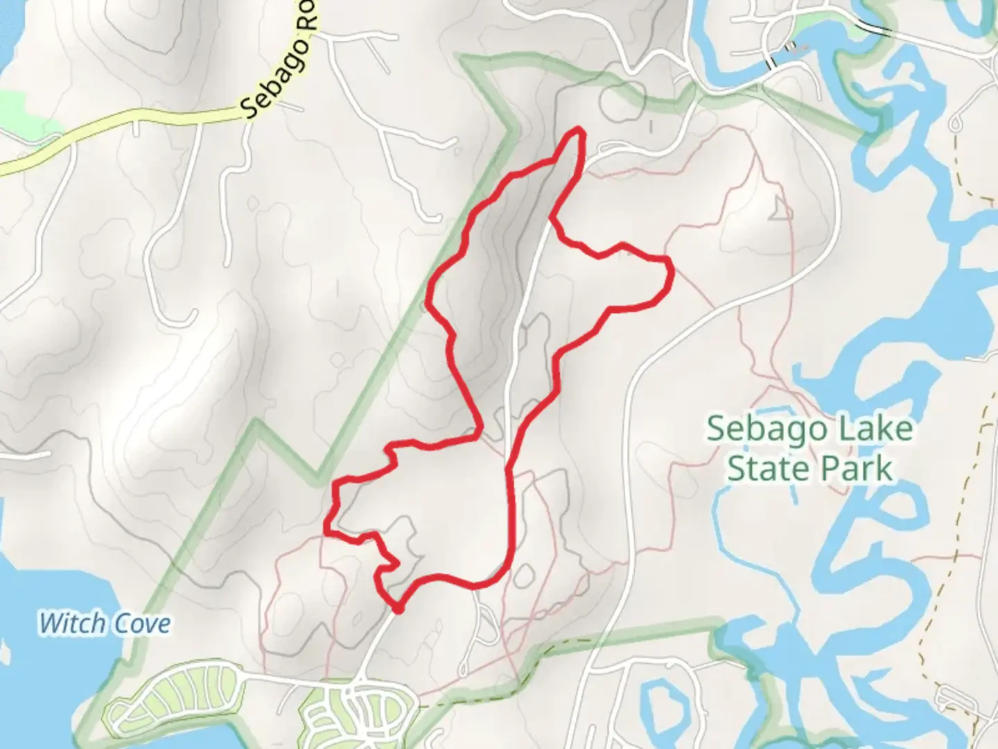 An image depicting the trail State Camping Road - Whitney Brook Loop and its surrounding area.