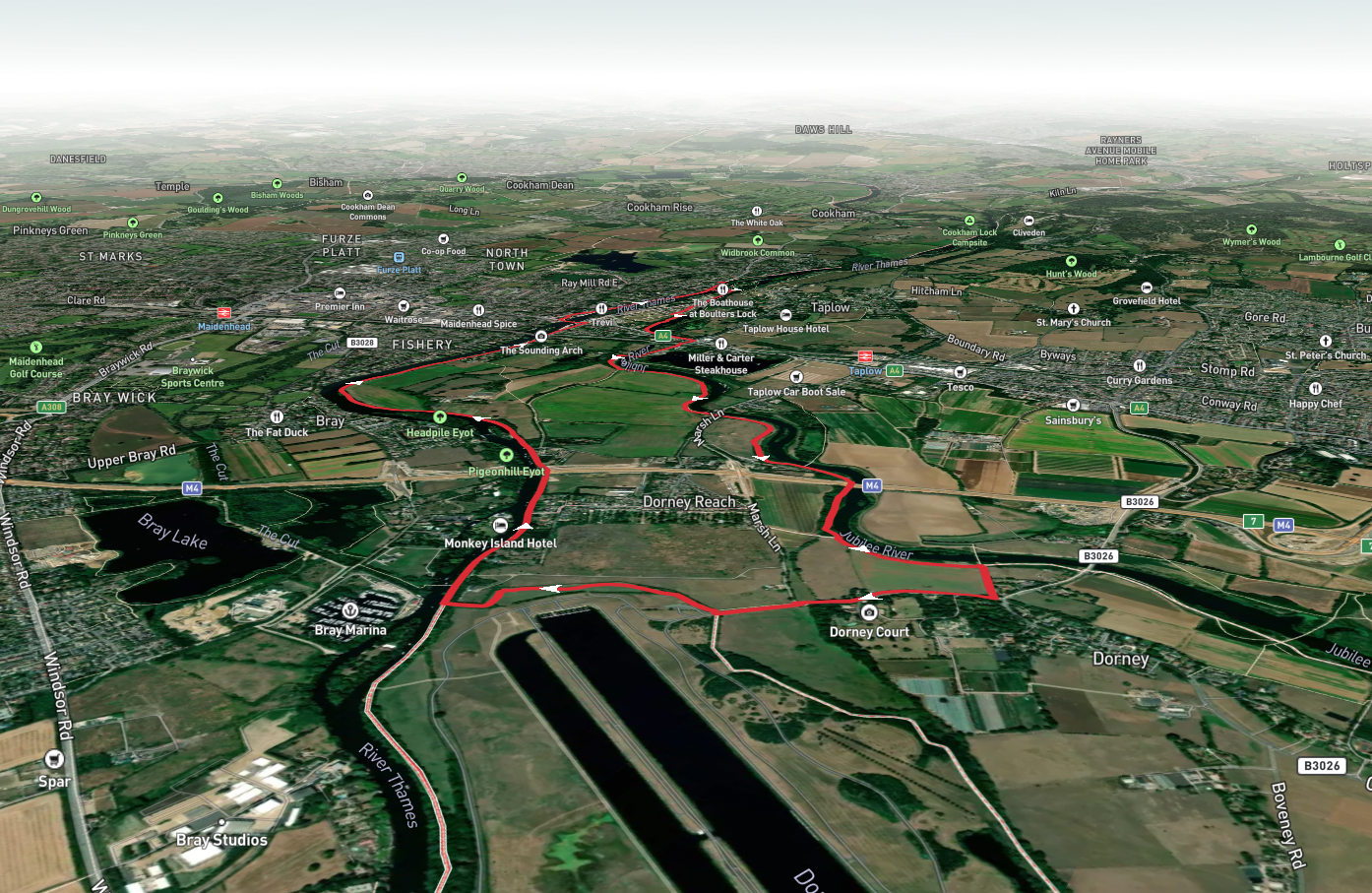 Jubilee River and River Thames via Thames Path