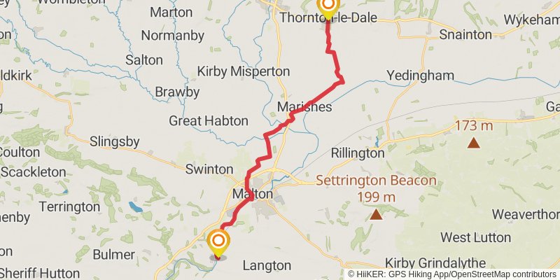 White Rose Way stage 6 Map