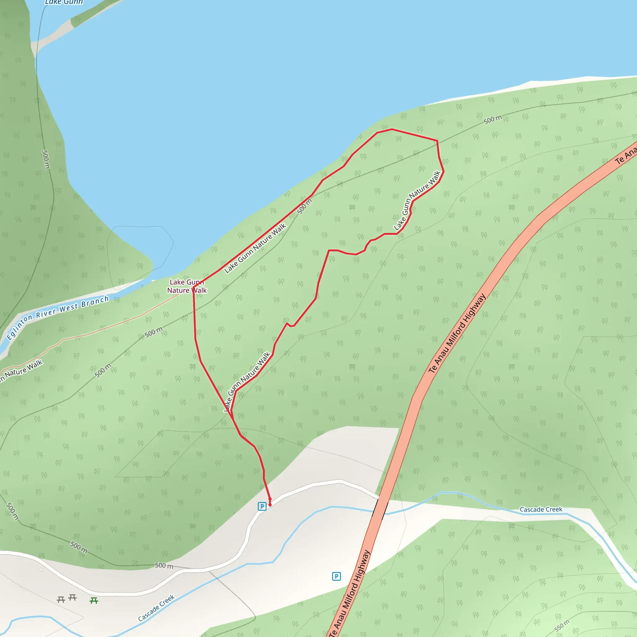 Lake Gunn Nature Walk mobile static map