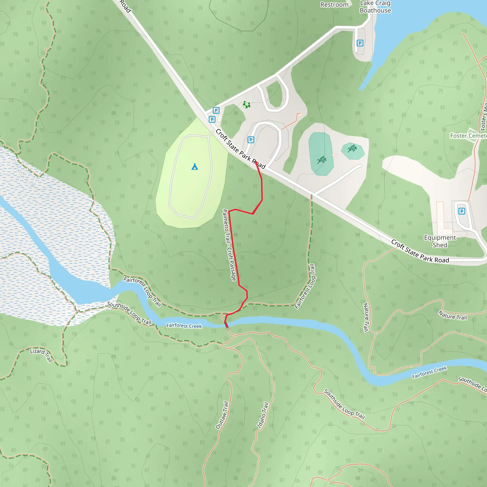 Palmetto Trail - Croft Passage mobile static map