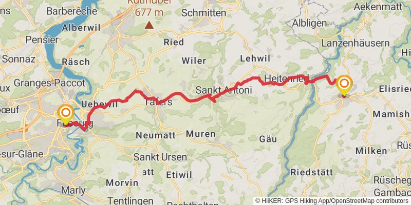 Camino Rheineck - Geneva stage 18 Map