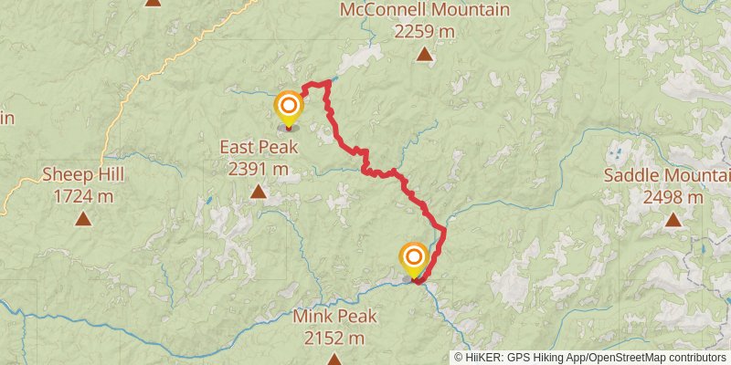 Idaho Centennial Trail alt 4 Map