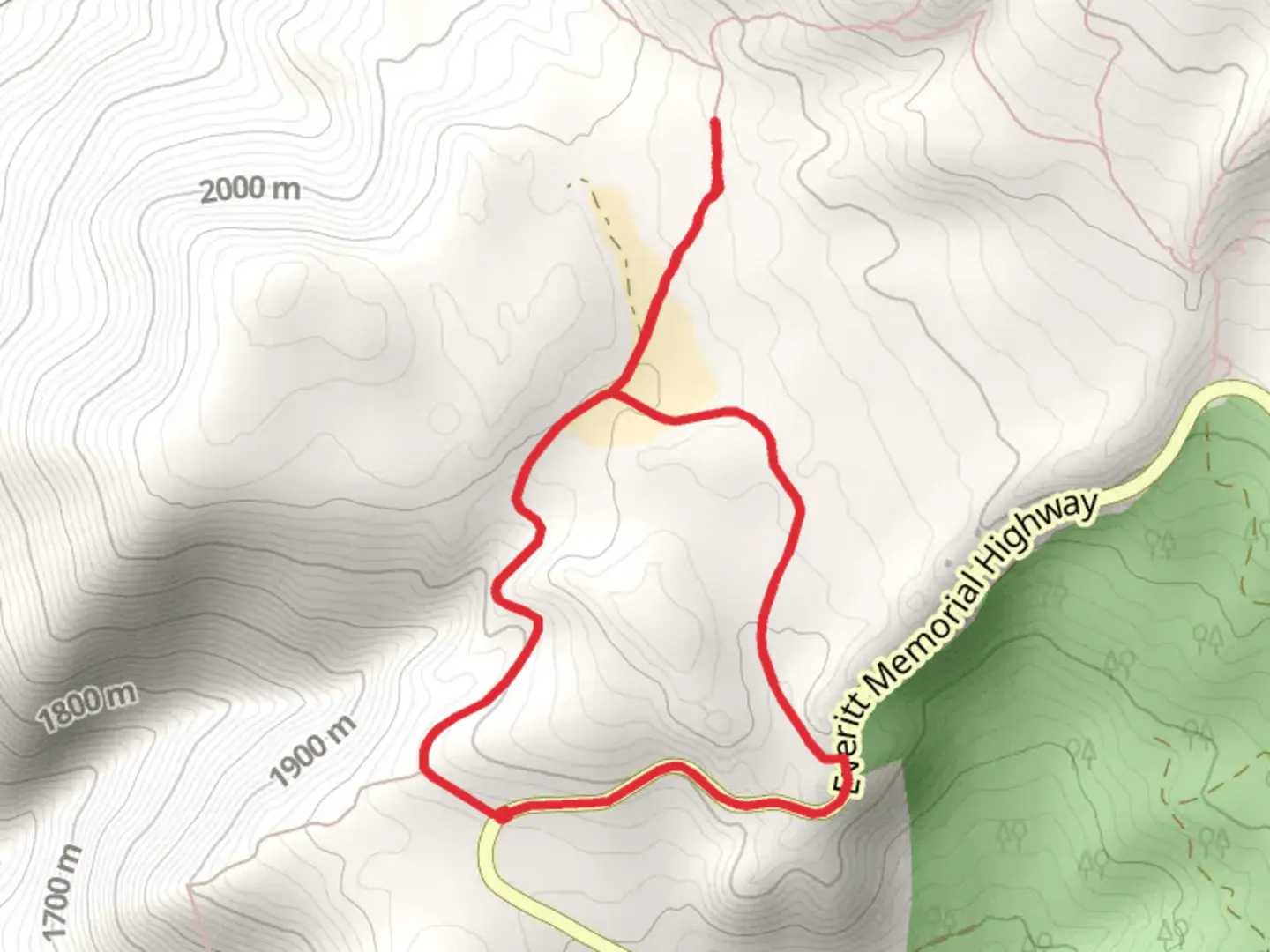 An image depicting the trail Sand Flat and Red Fir Flat CampgroundLoop and its surrounding area.
