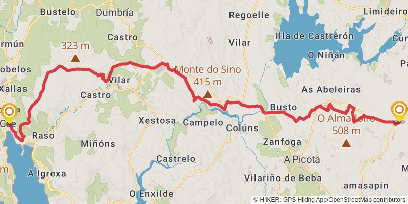 Camino Catalan stage 53 Map
