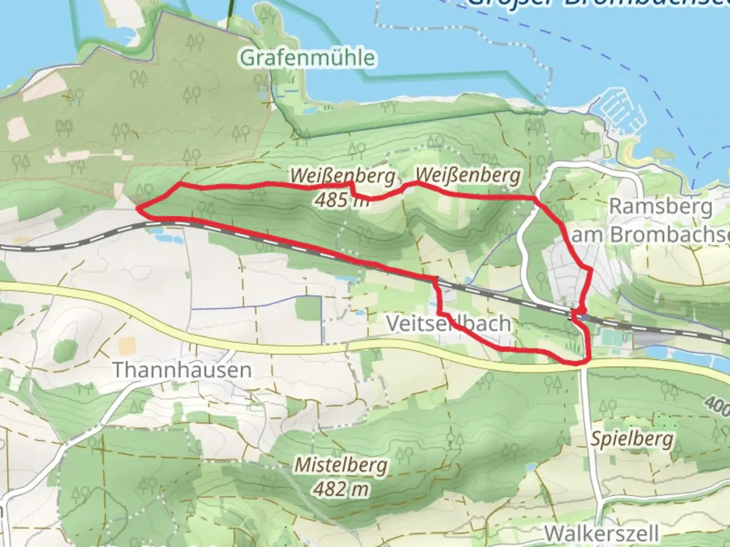 An image depicting the trail Pleinfeld 84 and its surrounding area.