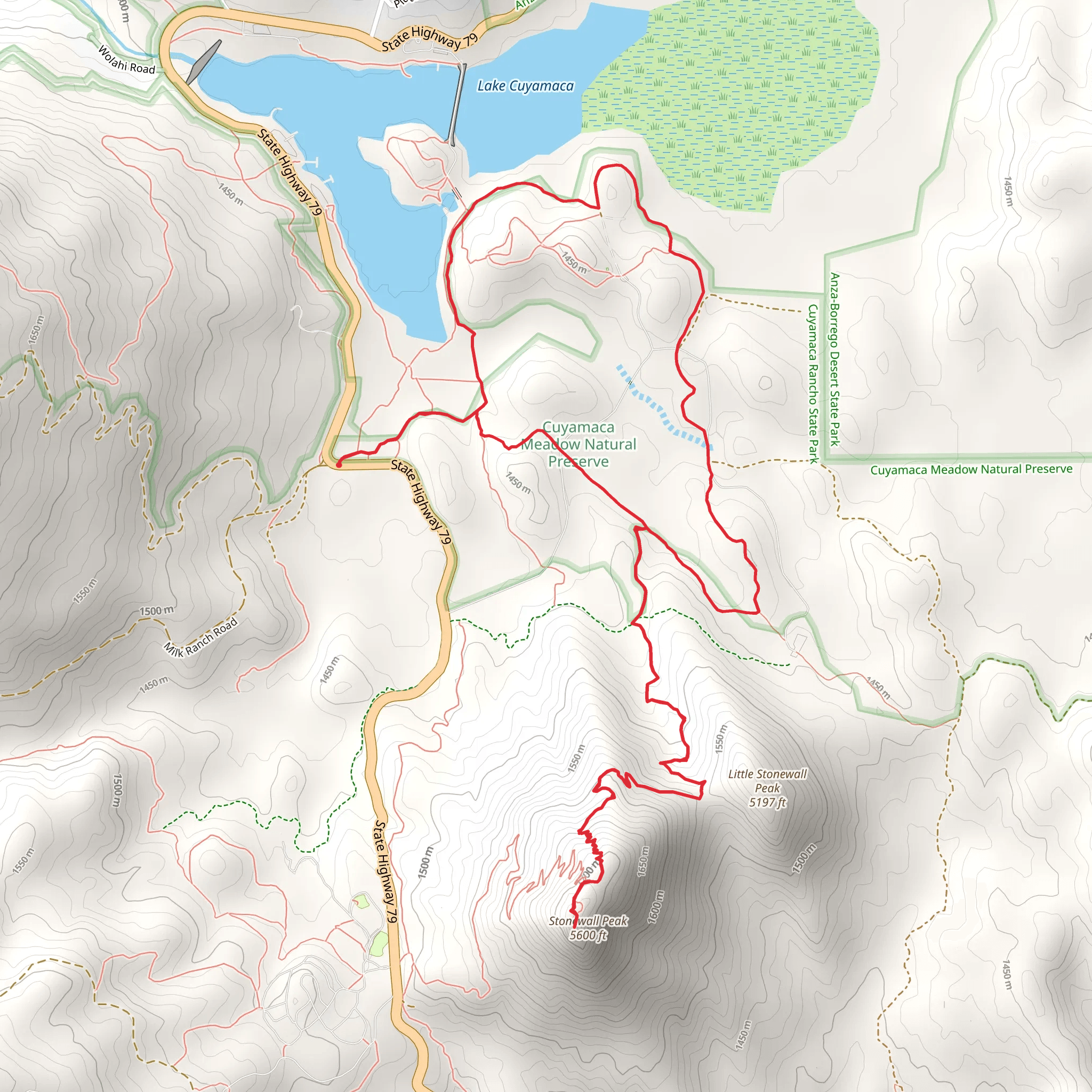 Marty Minshall and Stonewall Peak Trail mobile static map