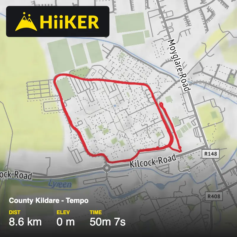 A map preview of the recording County Kildare - Tempo.