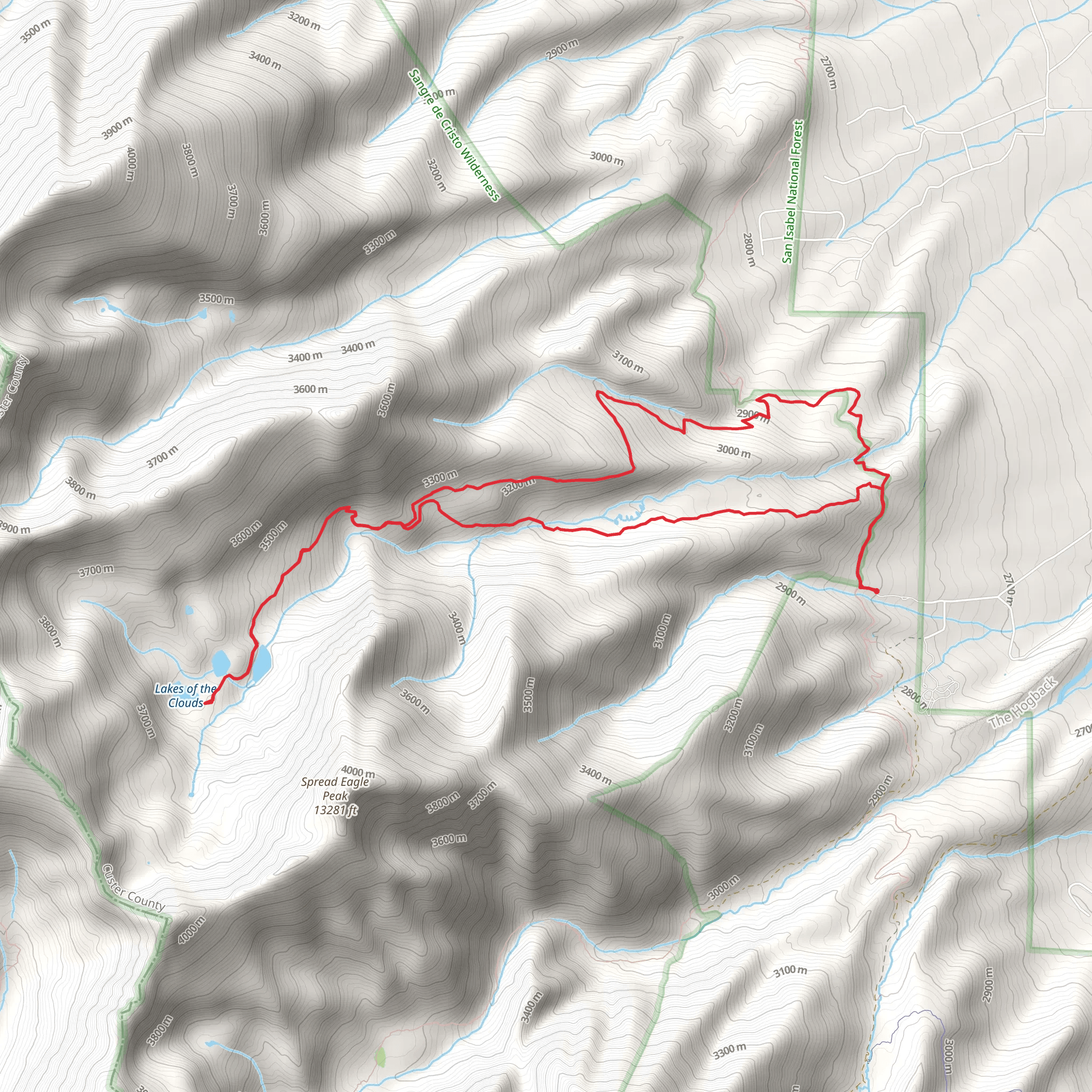 Swift Creek, Lake of the Clouds and Short Creek Loop mobile static map