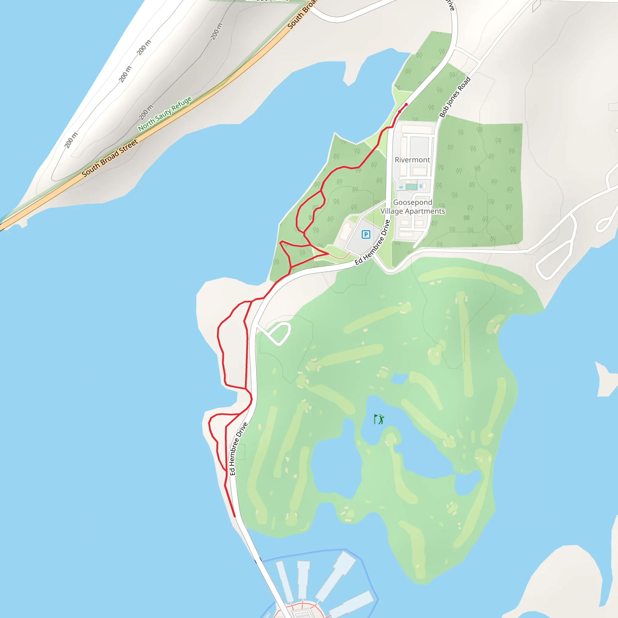 Goose Pond Colony Nature and Walking Loop Trail mobile static map