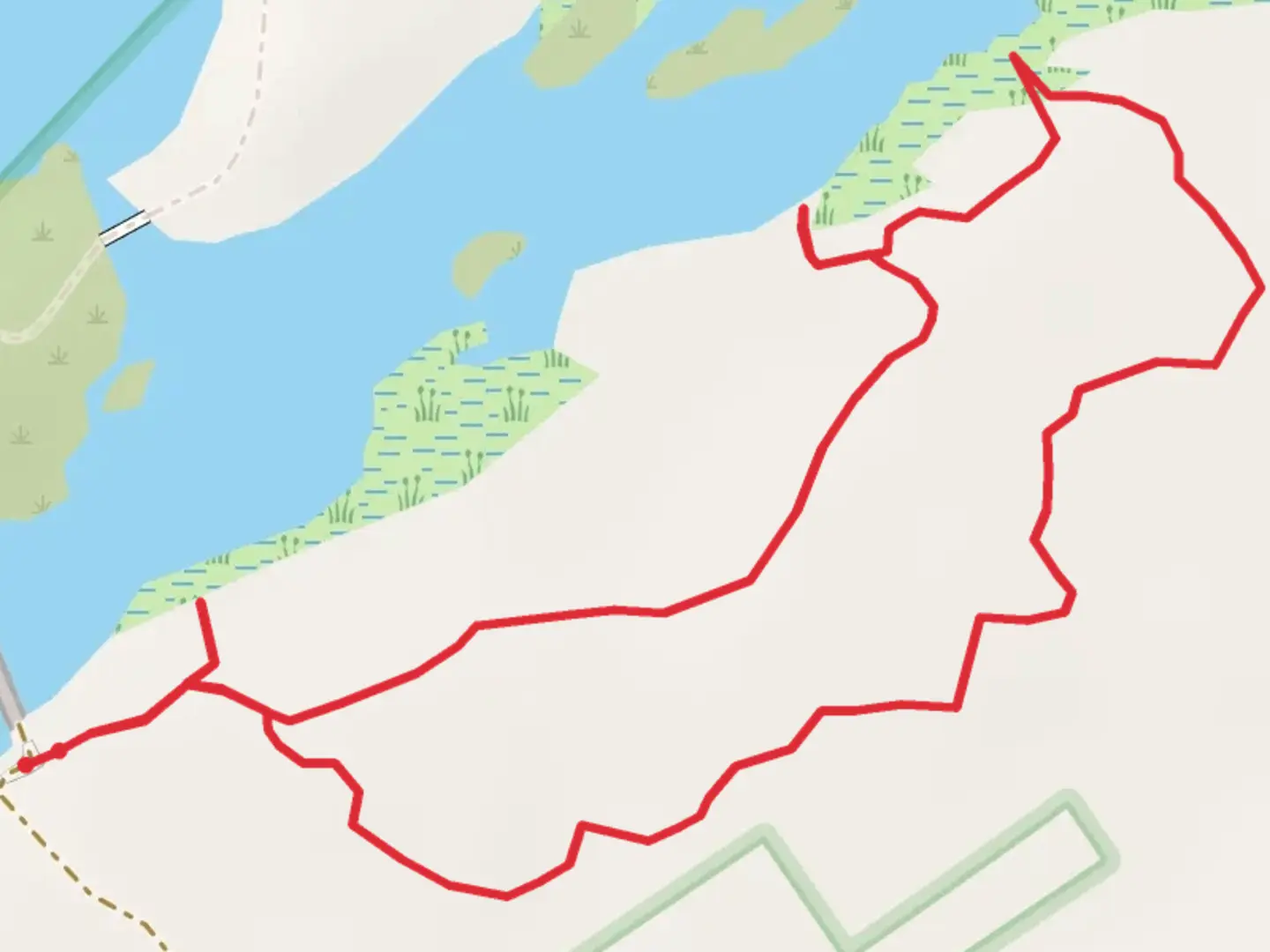 An image depicting the trail Wilson Hill WMA Loop and its surrounding area.