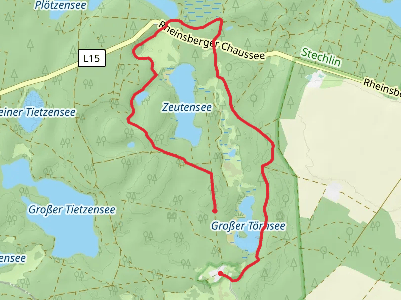 Großer Tornsee, Zeutensee and Große Fuchskuhle Loop