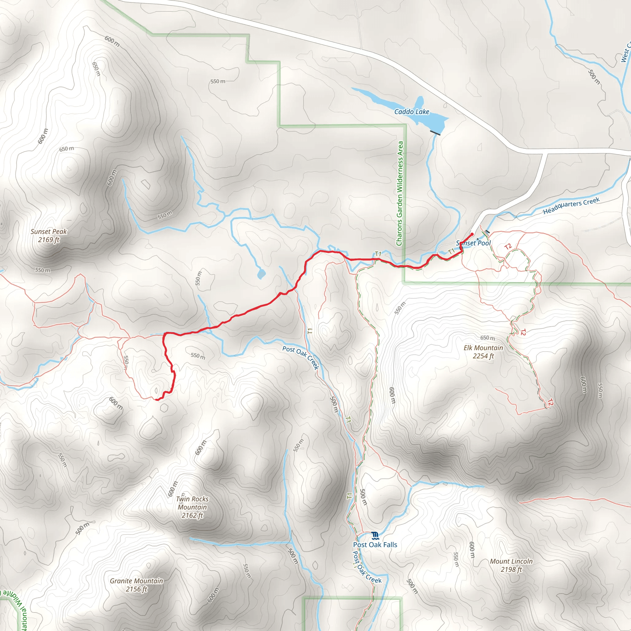 Charon's Garden and Crab Eyes Trail mobile static map