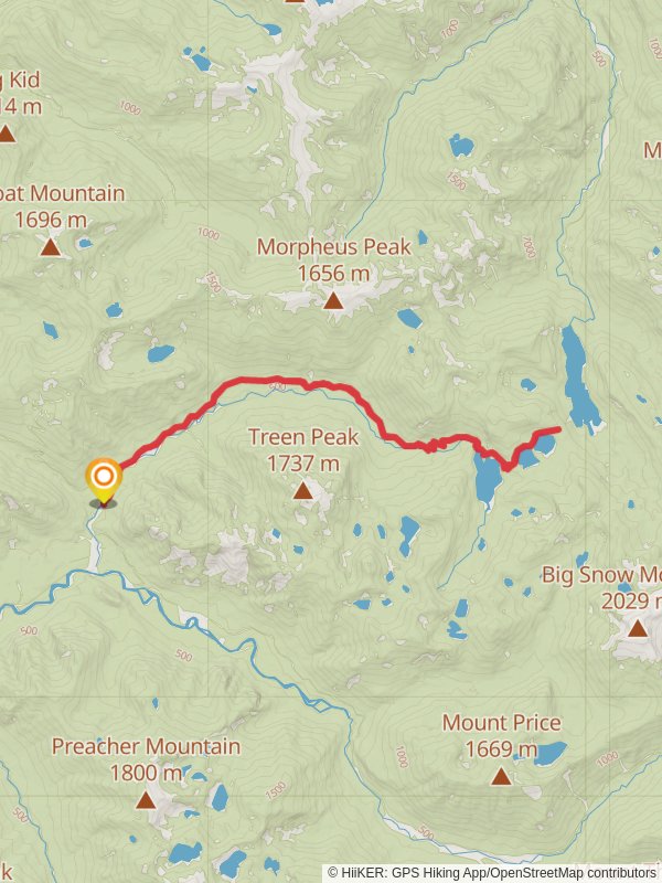 Snoqualmie Lake Trail mobile static map