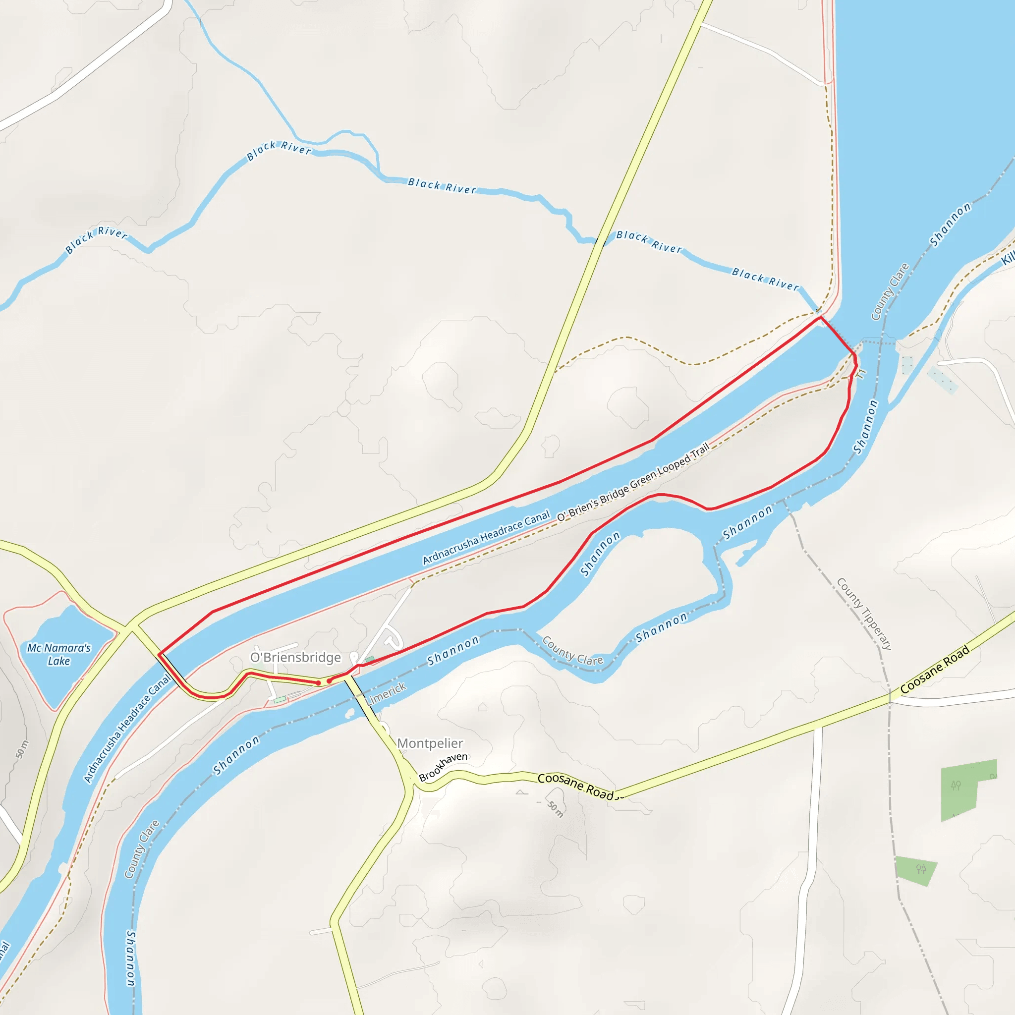 O'Briensbridge - Parteen Weir mobile static map
