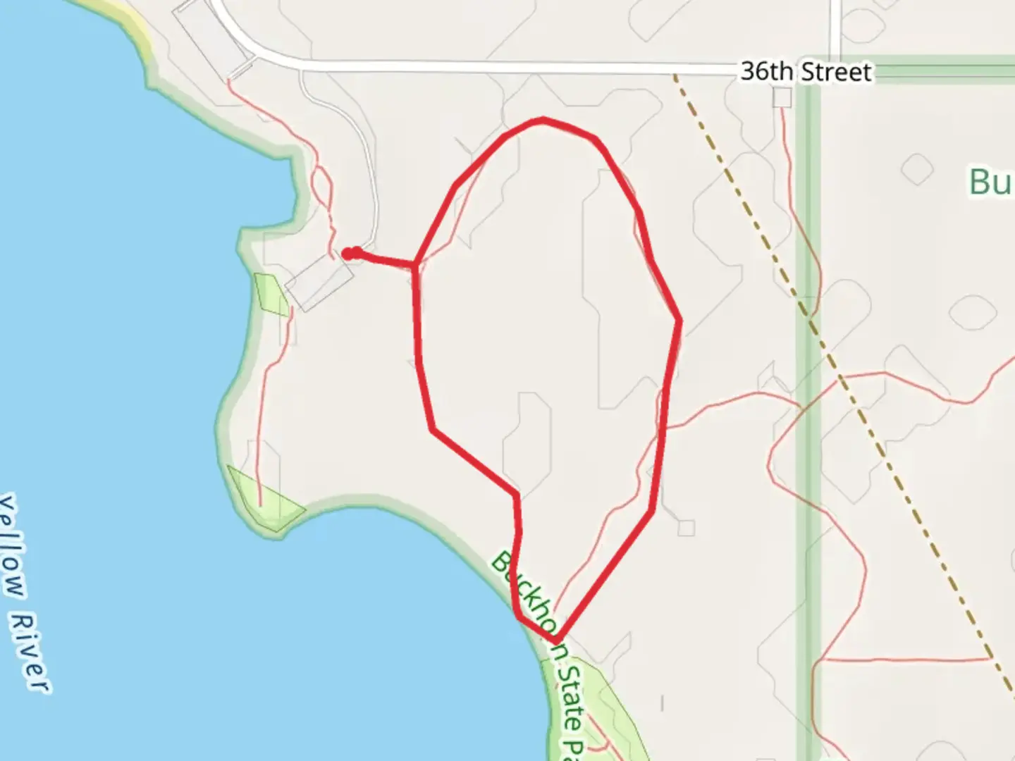 An image depicting the trail Central Sands Nature Loop Trail and its surrounding area.