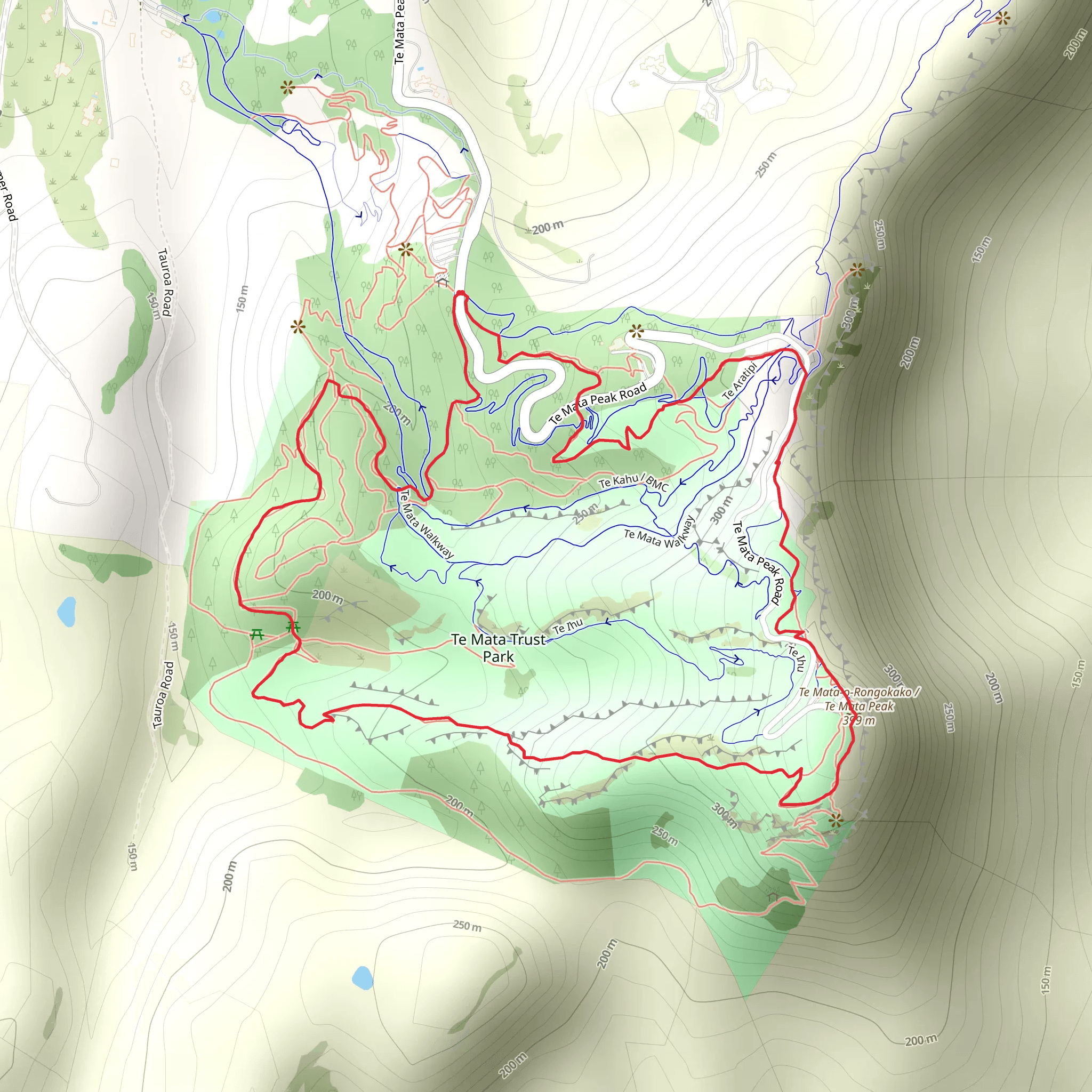 Rongokako Track from Main Gates Car Park mobile static map