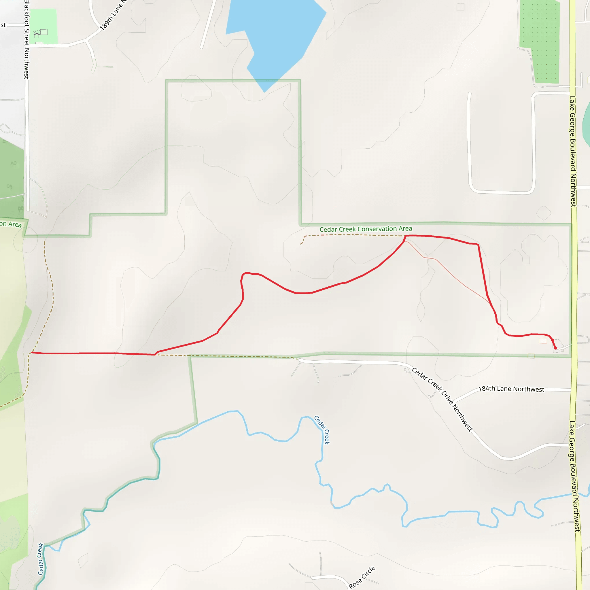 Cedar Creek Walk mobile static map