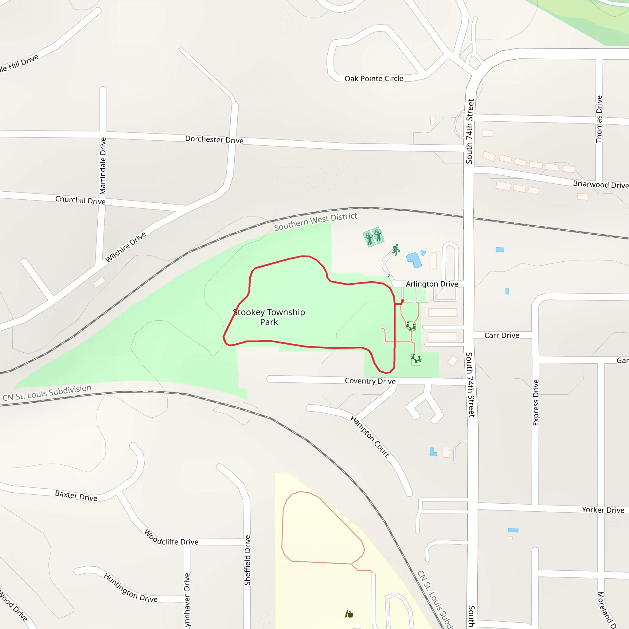 Stookey Township Park Loop mobile static map