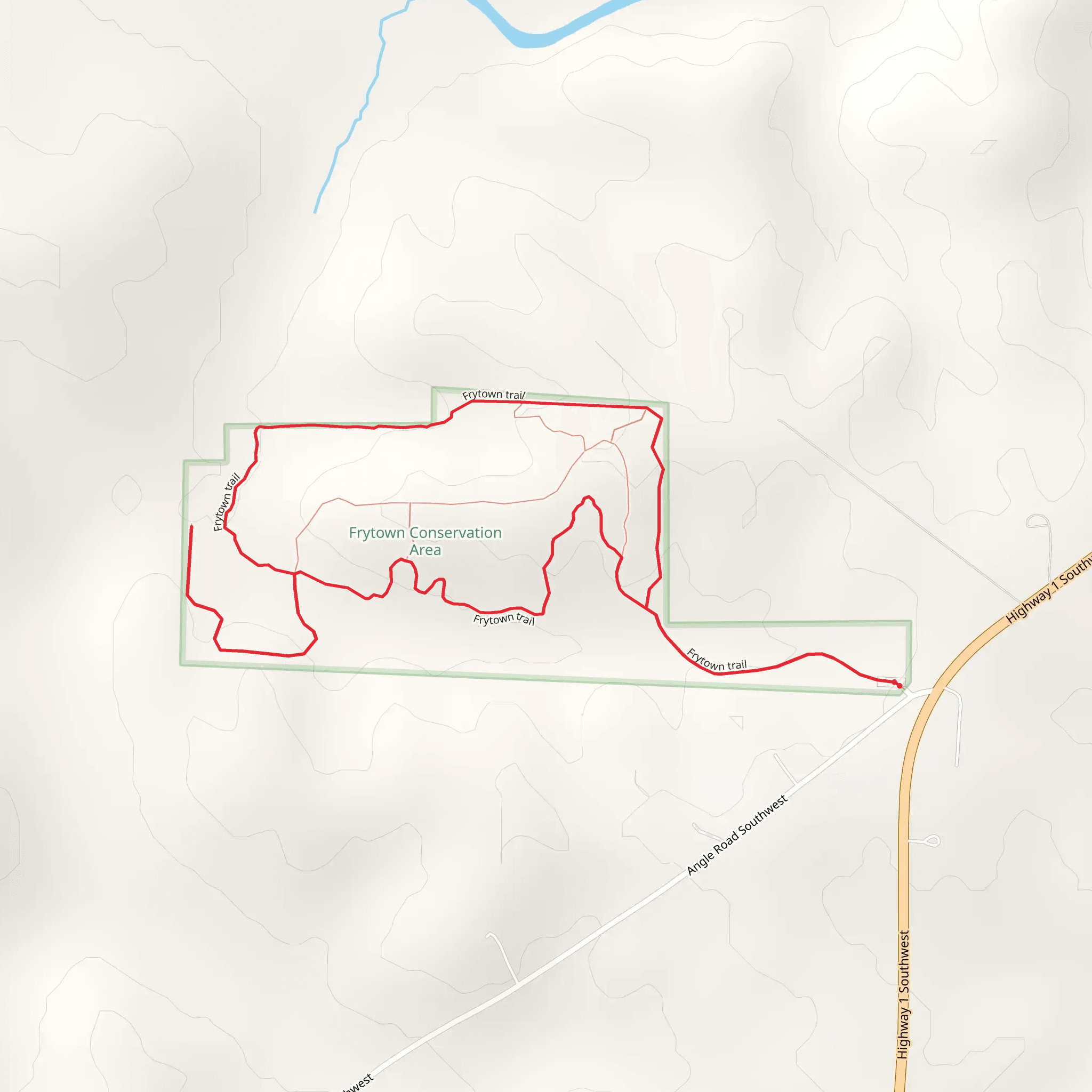 Frytown Loop Trail mobile static map