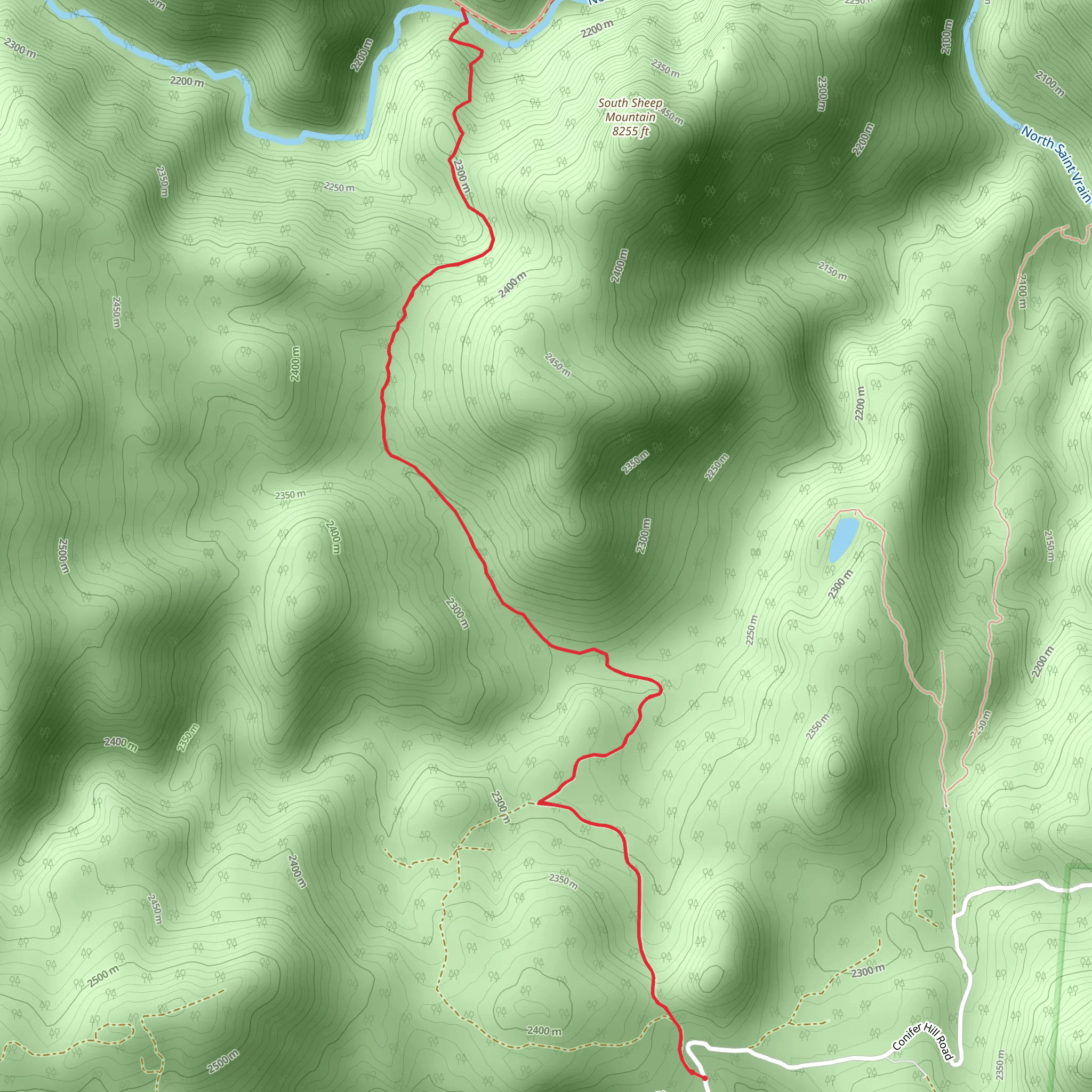 South Sheep Mountain Trail mobile static map