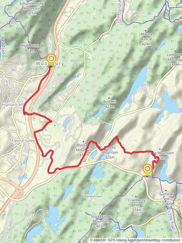 Woodbury to Turkey Hill Pond Trail