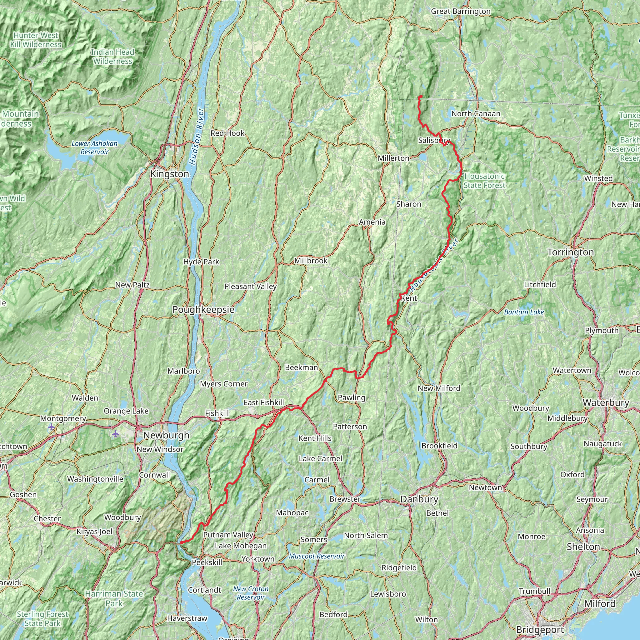Manitou to Sage's Ravine Trail via Appalachian Trail mobile static map