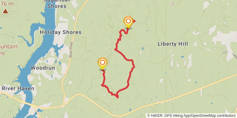 Keyauwee Supertree Woodrun Loop Trail stage 2 Map