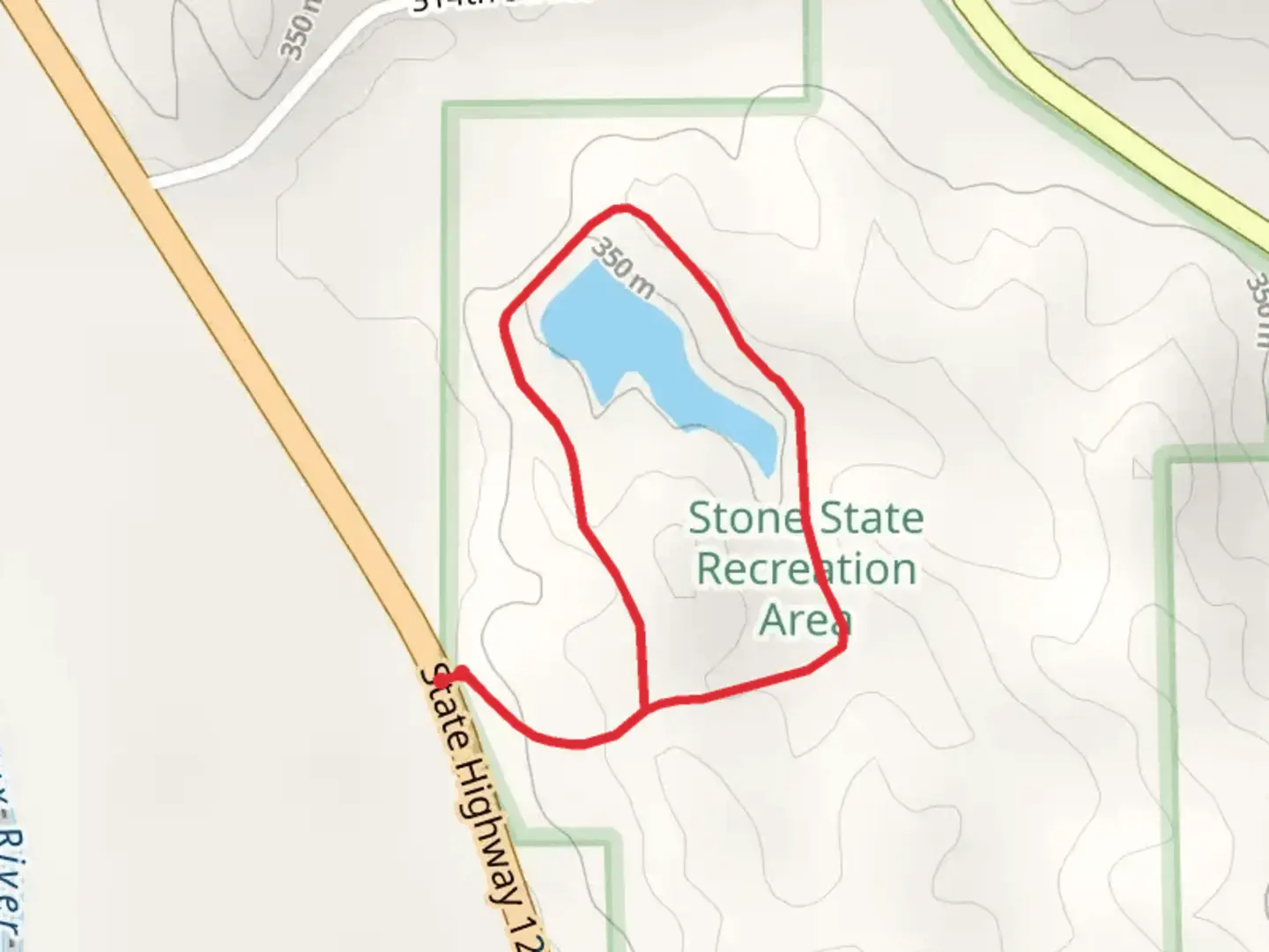 An image depicting the trail Heendah Hills State Preserve Loop and its surrounding area.