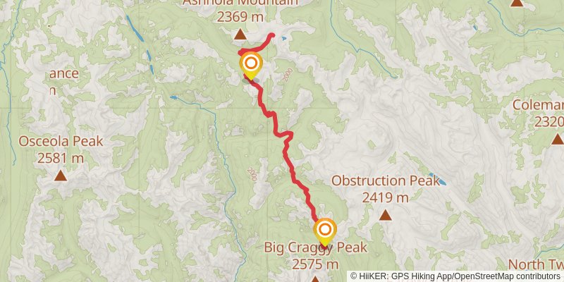 Mccall Gulch Trail via Larch Creek Billy Goat Pass Creek stage 4 Map