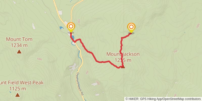 Mount Eisenhower via Crawford Path stage 2 Map