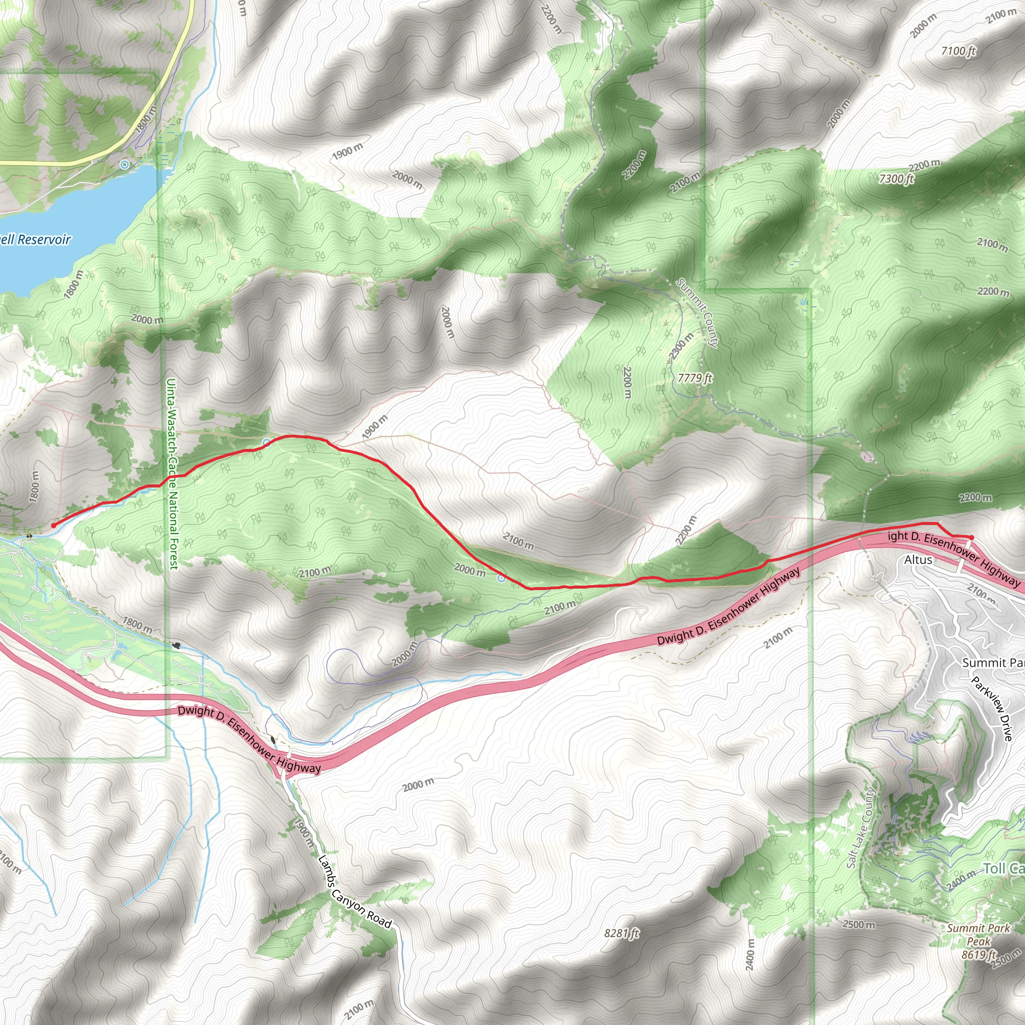 Great Western and Alexander Trail mobile static map
