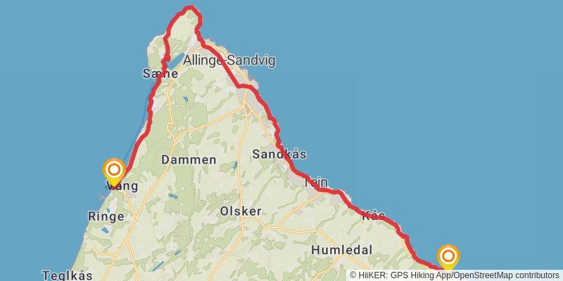 Bornholm Coast Trail stage 2 Map